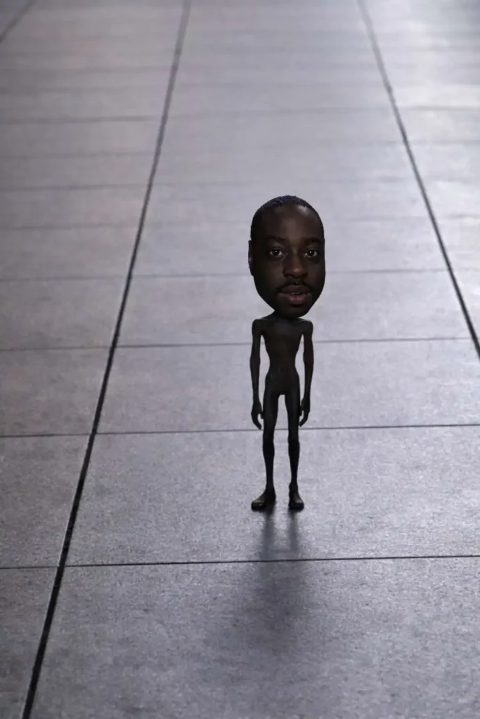 Goofy ahh cursed meme wallpaper with tiny body and oversized head