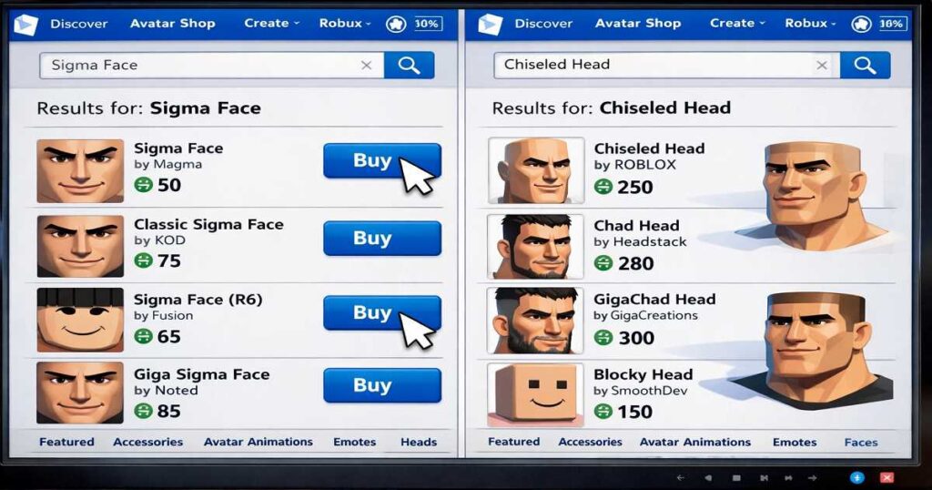How to Get the Sigma Face in Roblox